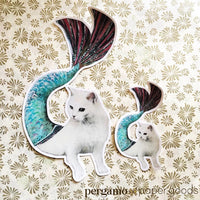 Mermaid Cat Vinyl Sticker