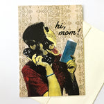 Retro Cards for Animal Lovers - Illustrated "Hi, Mom" Duck Card by Pergamo Paper Goods