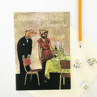 Fancy Otters Birthday Card - "Happy Birthday, Beautiful"