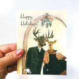 Handmade holiday cards, indie holiday cards, independent card maker, Retro holiday Cards