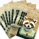 Raccoon Hanukkah Card or Card Set