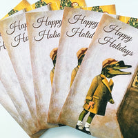 Alligator Holiday Card or Card Set - Window Gator