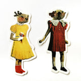 Dressed Up Animal Vinyl Stickers - Otter Sticker Set www.pergamopapergoods.com