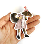 Illustrated Vinyl Stickers for Animal Lovers - Squirrel Vinyl Sticker www.pergamopapergoods.com