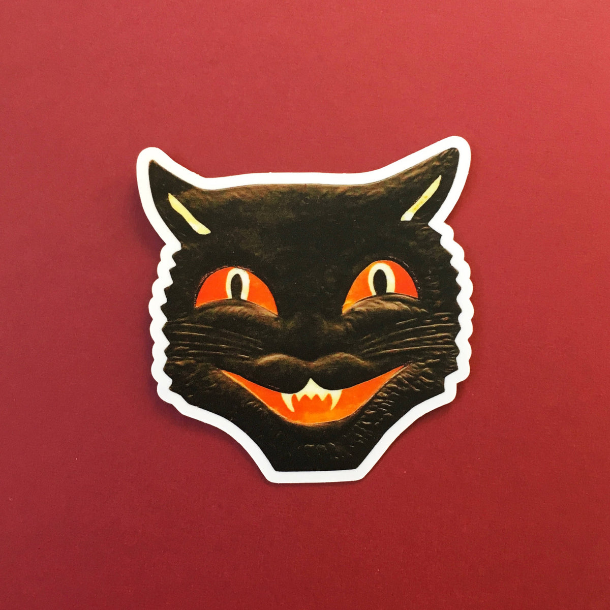 Vintage Halloween Cat Face Vintage halloween cat face