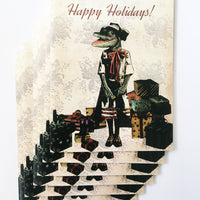 Alligator Holiday Card or Card Set - Present Gator