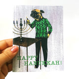 Pug Hanukkah Card or Card Set