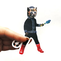 Retro Kitten Sticker - Vinyl Stickers for Cat Lovers + Vintage Lovers www.pergamopapergoods.com