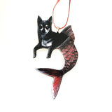 Mermaid Chihuahua Ornament, Beach Christmas Pet Memorial Gift, Wood Illustrated Laser Cut Ornament, Dog Mom Gifts for Dog Lovers, Wholesale Handmade Ornaments by Pergamo Paper Goods www.pergamopapergoods.com.