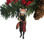 Red Panda Ornament, Holiday Ornaments, Laser Ornament, Weird Art, Animal Lover Retro Christmas Decoration, Vintage Holidays by Pergamo Paper Goods