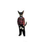 Chihuahua Magnet, Retro Dog Magnets Fridge, Animal Refrigerator Illustrated Weird Gifts, Vintage Illustration Collage, Stocking Stuffer, Pergamo Paper Goods