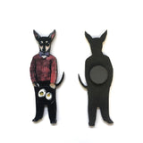 Chihuahua Magnet, Retro Dog Magnets Fridge, Animal Refrigerator Illustrated Weird Gifts, Vintage Illustration Collage, Stocking Stuffer, Pergamo Paper Goods