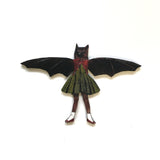 Bat Magnet, Retro Magnets Fridge, Animal Refrigerator Illustrated Weird Gifts, Vintage Illustration Collage, Stocking Stuffer, Pergamo Paper Goods