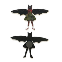 Bat Magnet, Retro Magnets Fridge, Animal Refrigerator Illustrated Weird Gifts, Vintage Illustration Collage, Stocking Stuffer, Pergamo Paper Goods