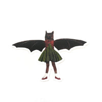 Bat Sticker, Halloween Vinyl Stickers Laptop, Weird Sticker Pack Animals, Water Bottle Yeti Deca Goblincore Illustrated Animal Decal by Pergamo Paper Goods