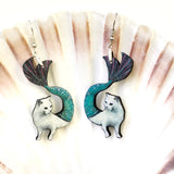 Mermaid Cat Earrings