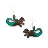 Dachshund Mermaid Earrings