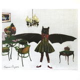 Bat Art Print - Weird Art for Animal Lovers - Vintage Inspired Animal Art by Pergamo Paper Goods